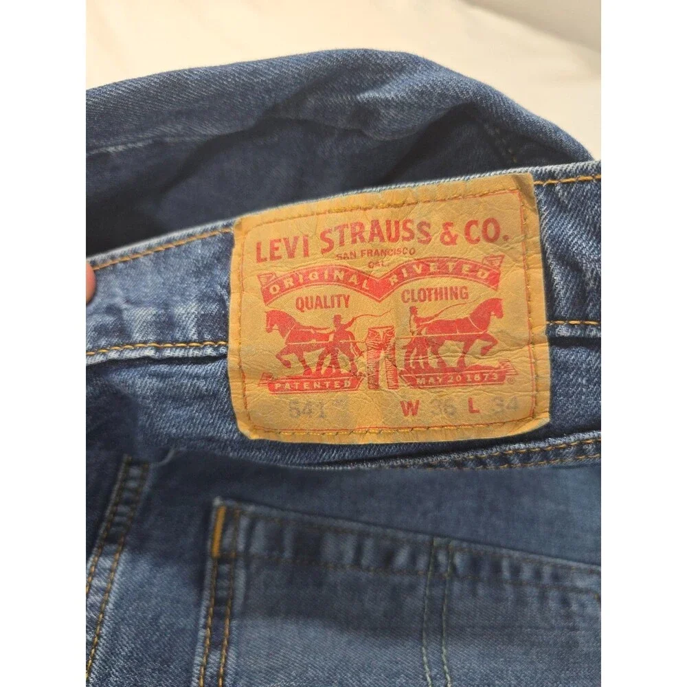 Levi's 541 Athletic Taper Jeans Mens 36x32 Dark Wash Denim Pants